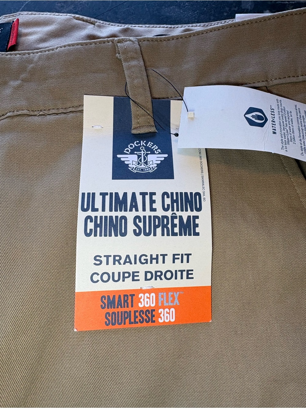 Dockers Men's Khaki/Tan Classic Chino Pants - Picture 5 of 9